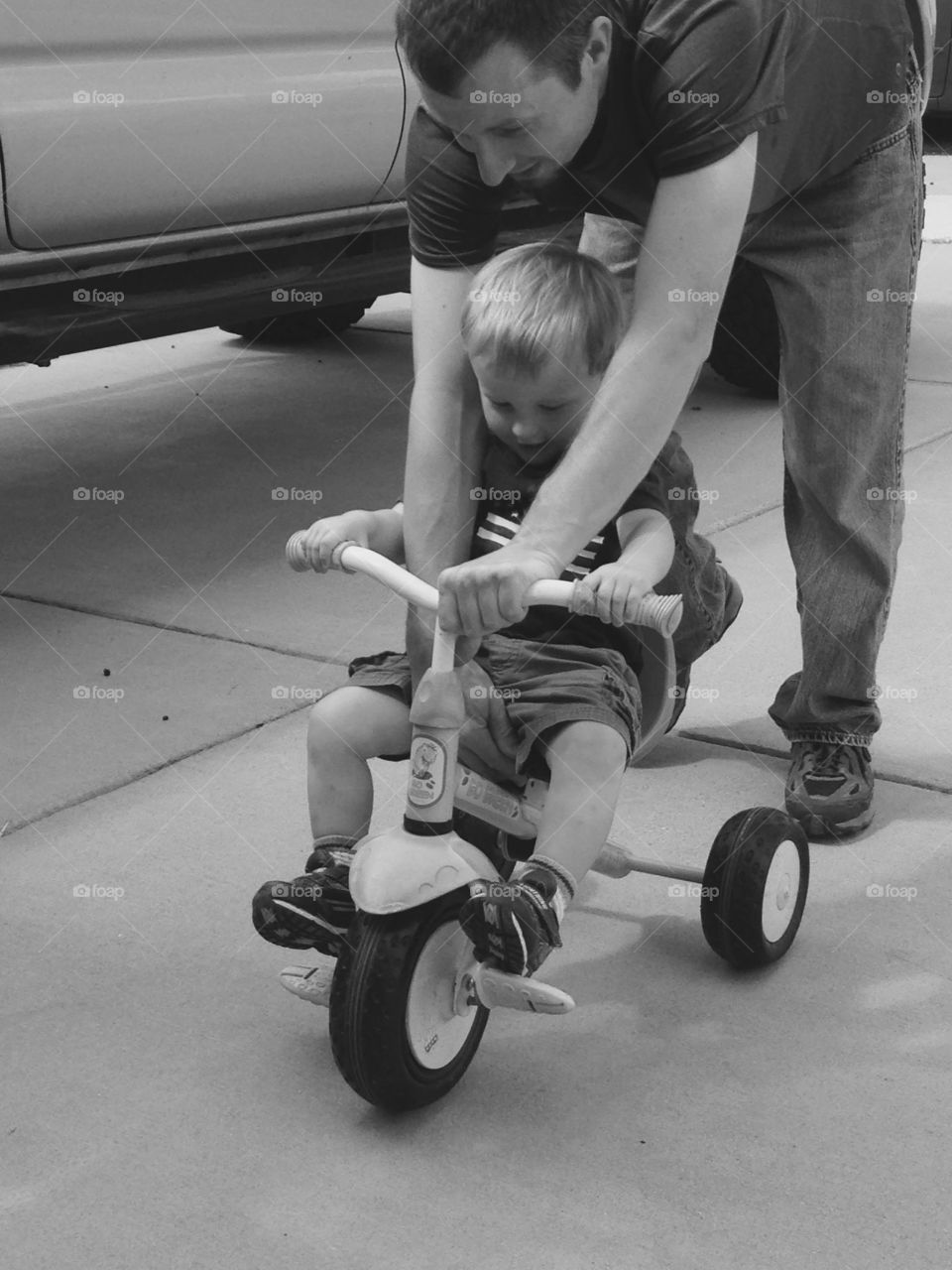 Learning to ride a bike with Dad