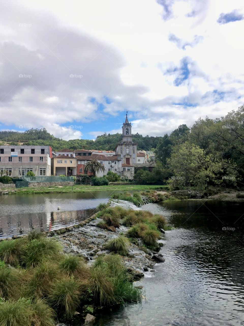 River and the town