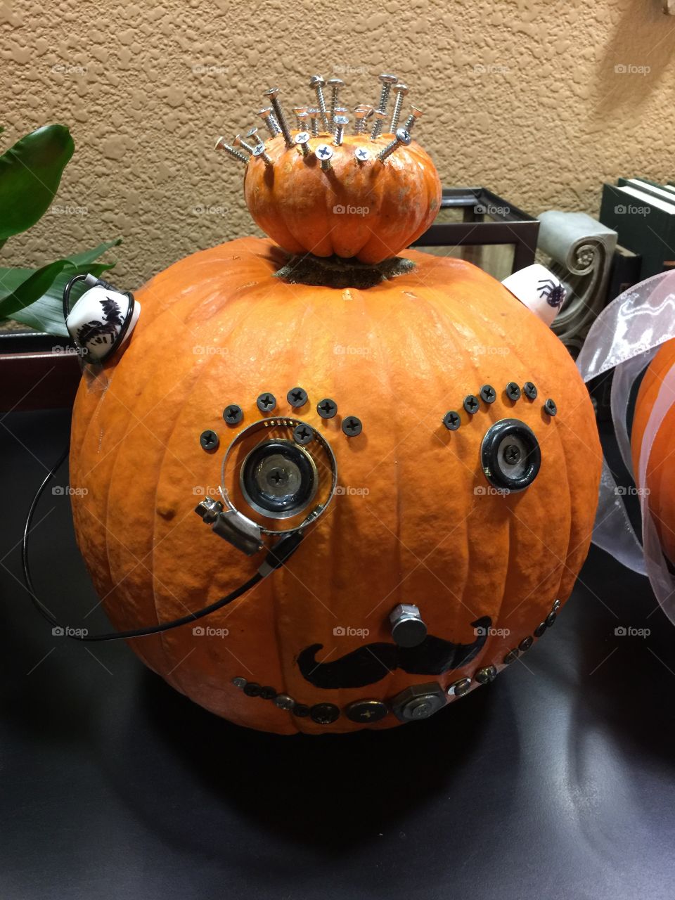 Decorated pumpkin 