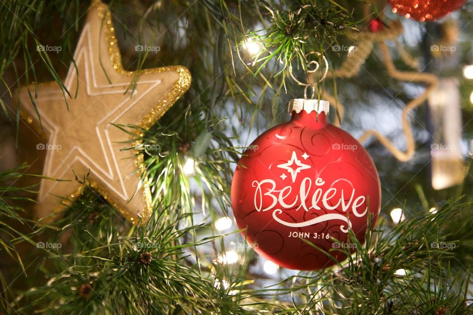 Believe Christmas Ornament
