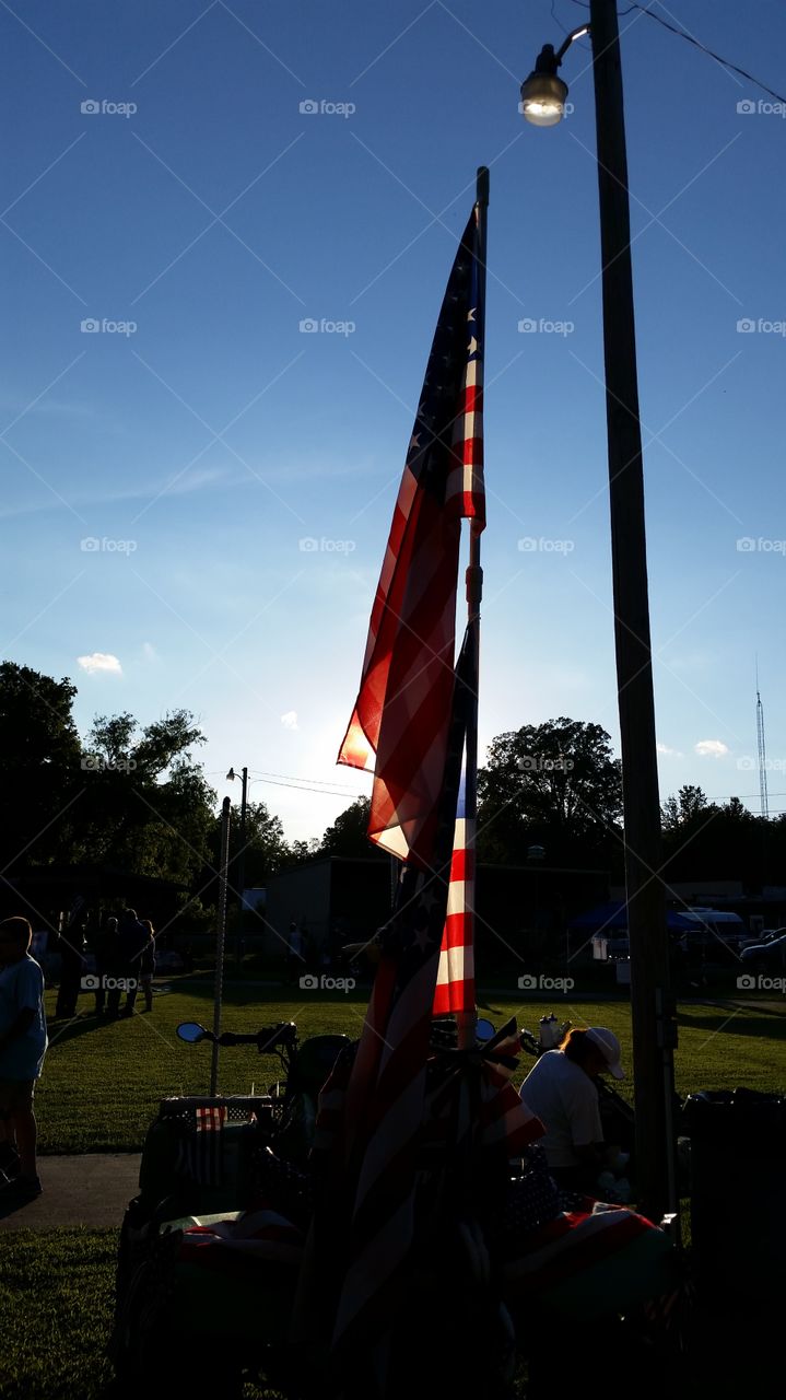 independence day. the nation's flag with no wind