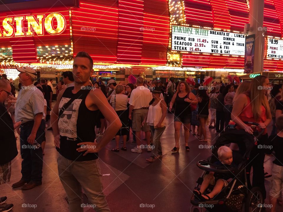 Atmosphere in fremont street,Las vegas 