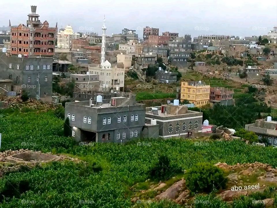 Glory be to God, the magnificent and picturesque view and the natural green trees are a view that is nothing more wonderful than it