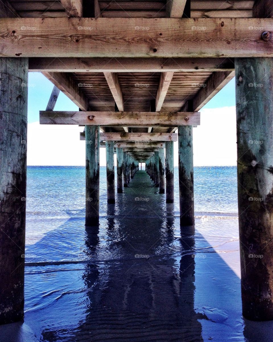 Underneath the jetty