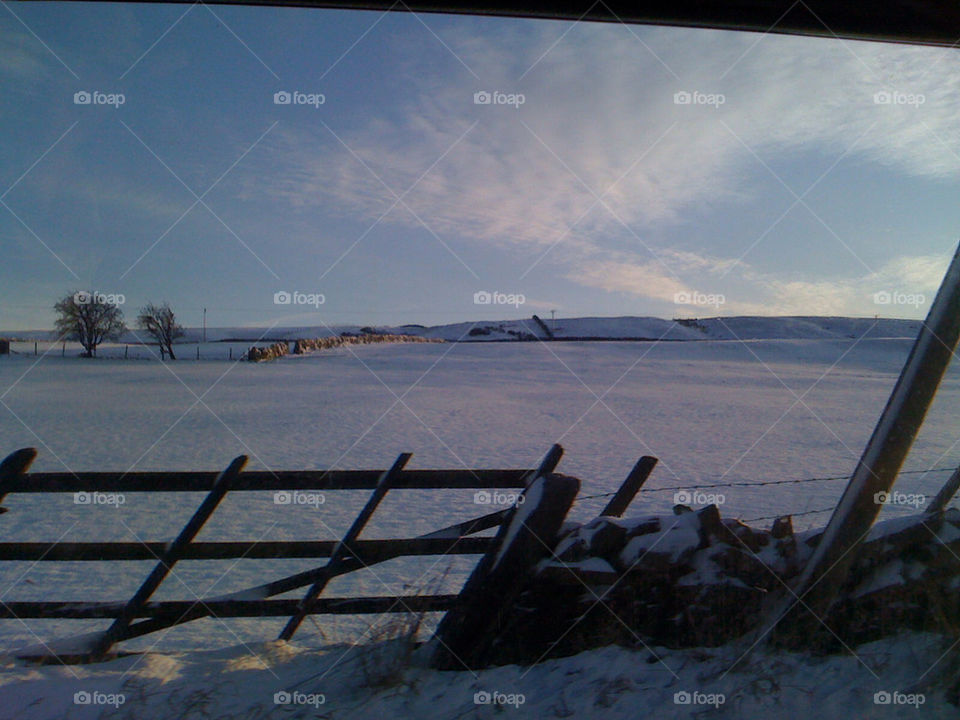 snow winter sky field by lexy_lou