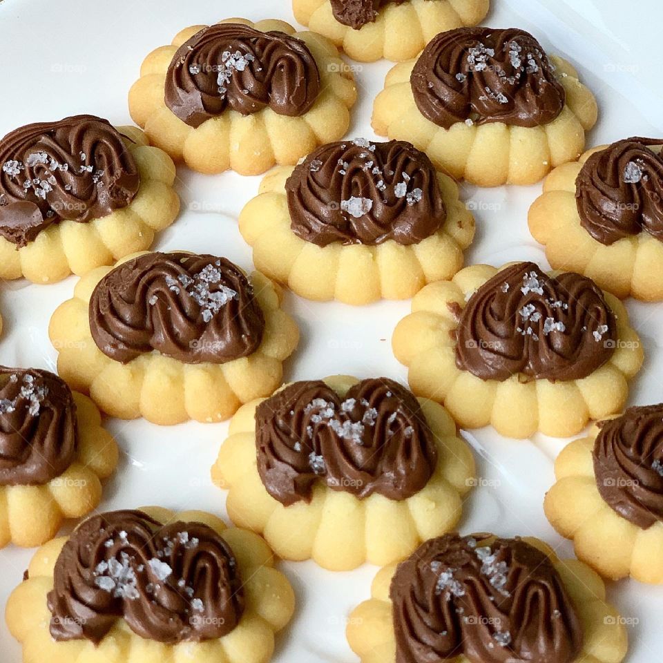 Addictive Nutella tarts closeup shot