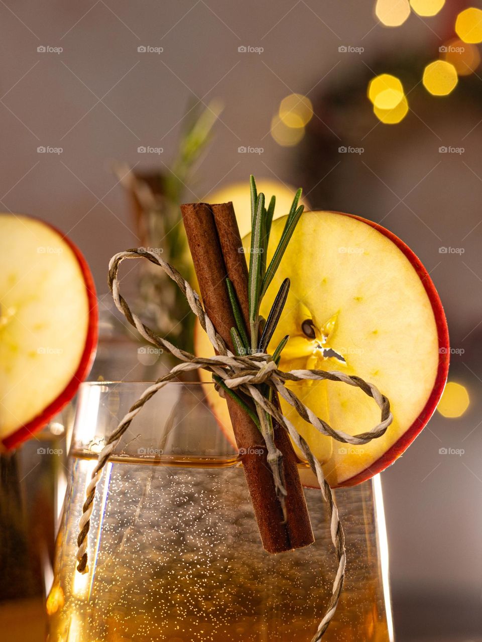 Winter drink with apple