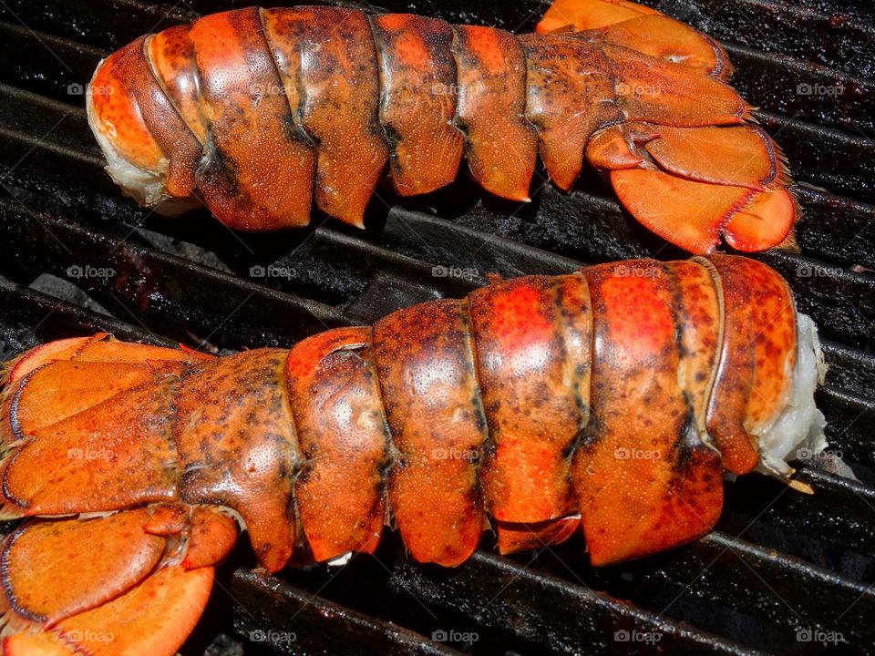 Grilled lobster tails