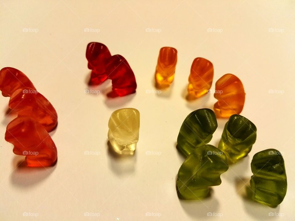 rubber bears in groups