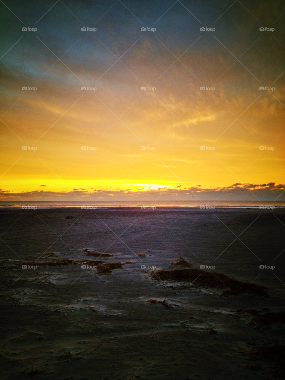 ocean sunset brigantine nj beach by BryantC