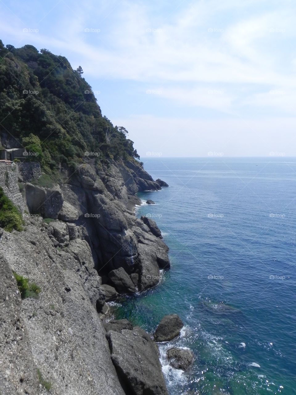 Mediterranean Sea cliff in Italy