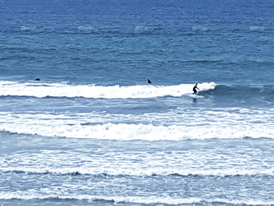 Surfing at Polzeath