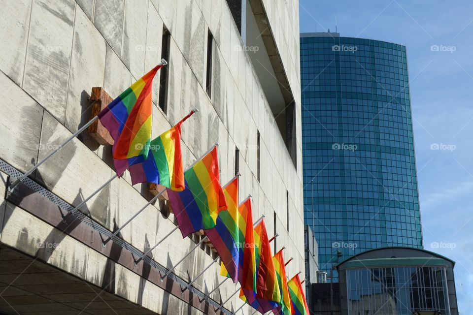 Rainbow flags