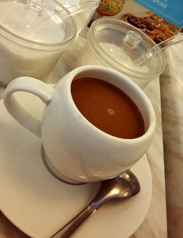 Cup of hot coffee