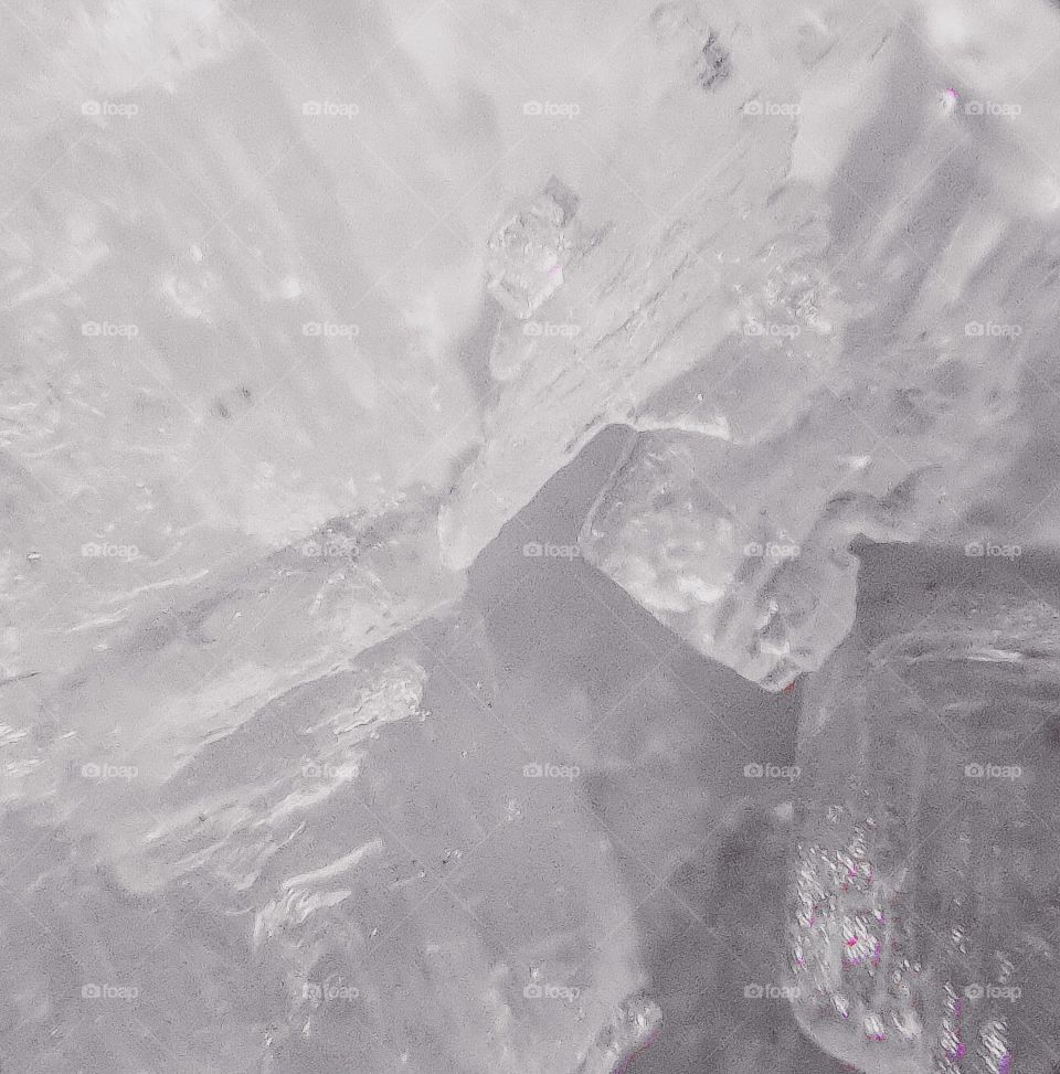 Sea salt crystals under the microscope