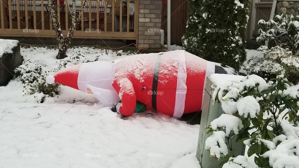 santa passed out last night