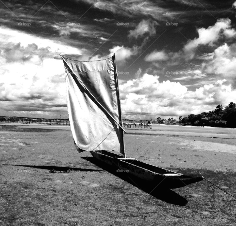 Canoe on Catu Beach, Itaparica Island, All Saints Bay