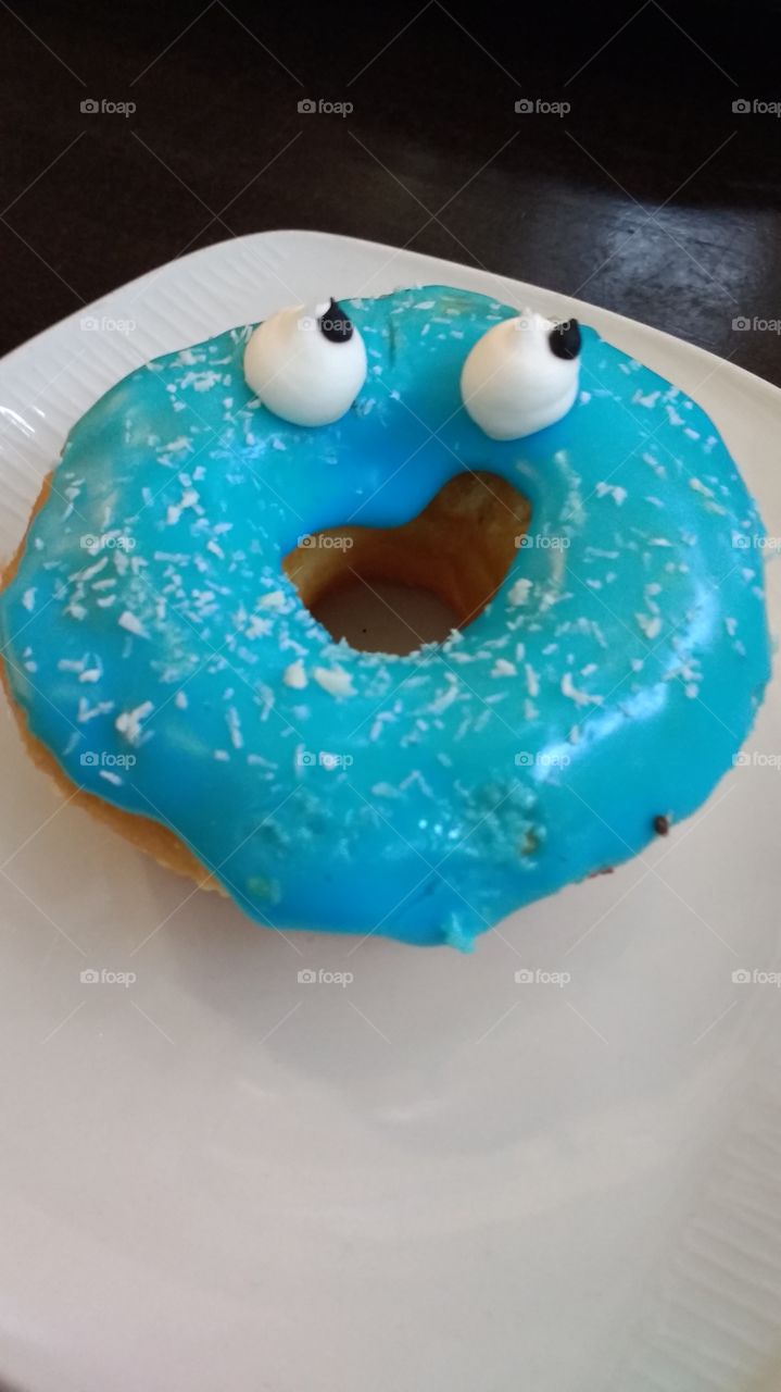 Cookie monster donut