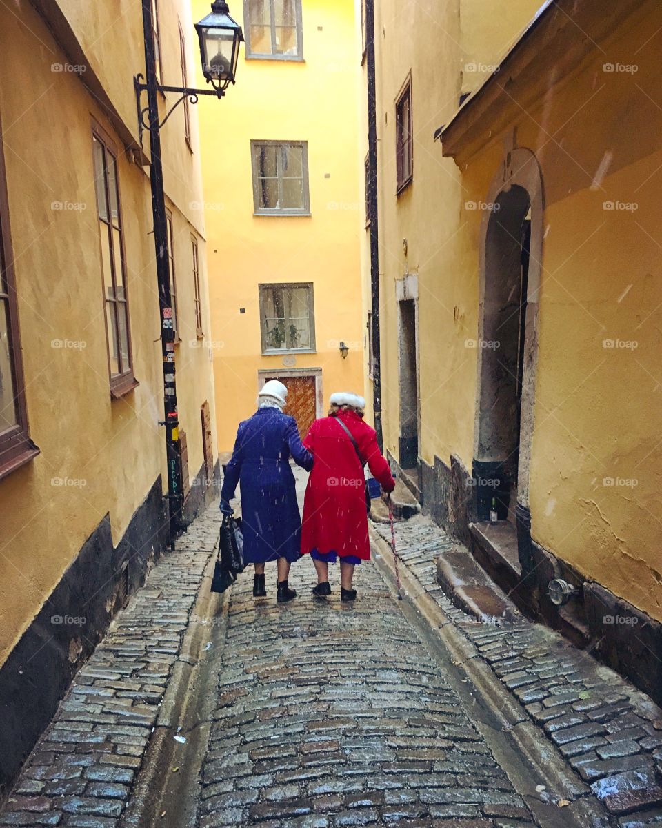 Old women walking