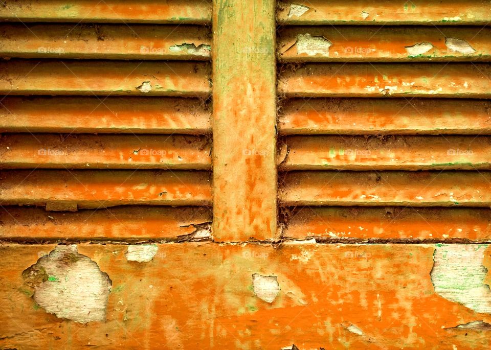Closed orange window