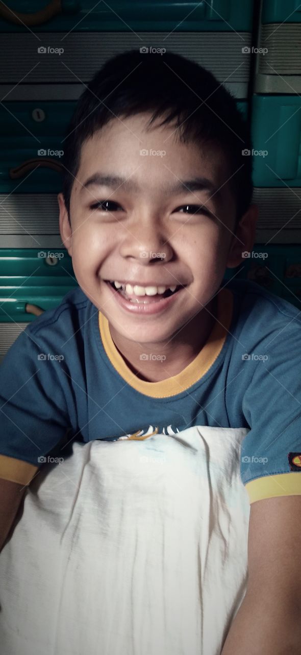 Kid smile is genuine