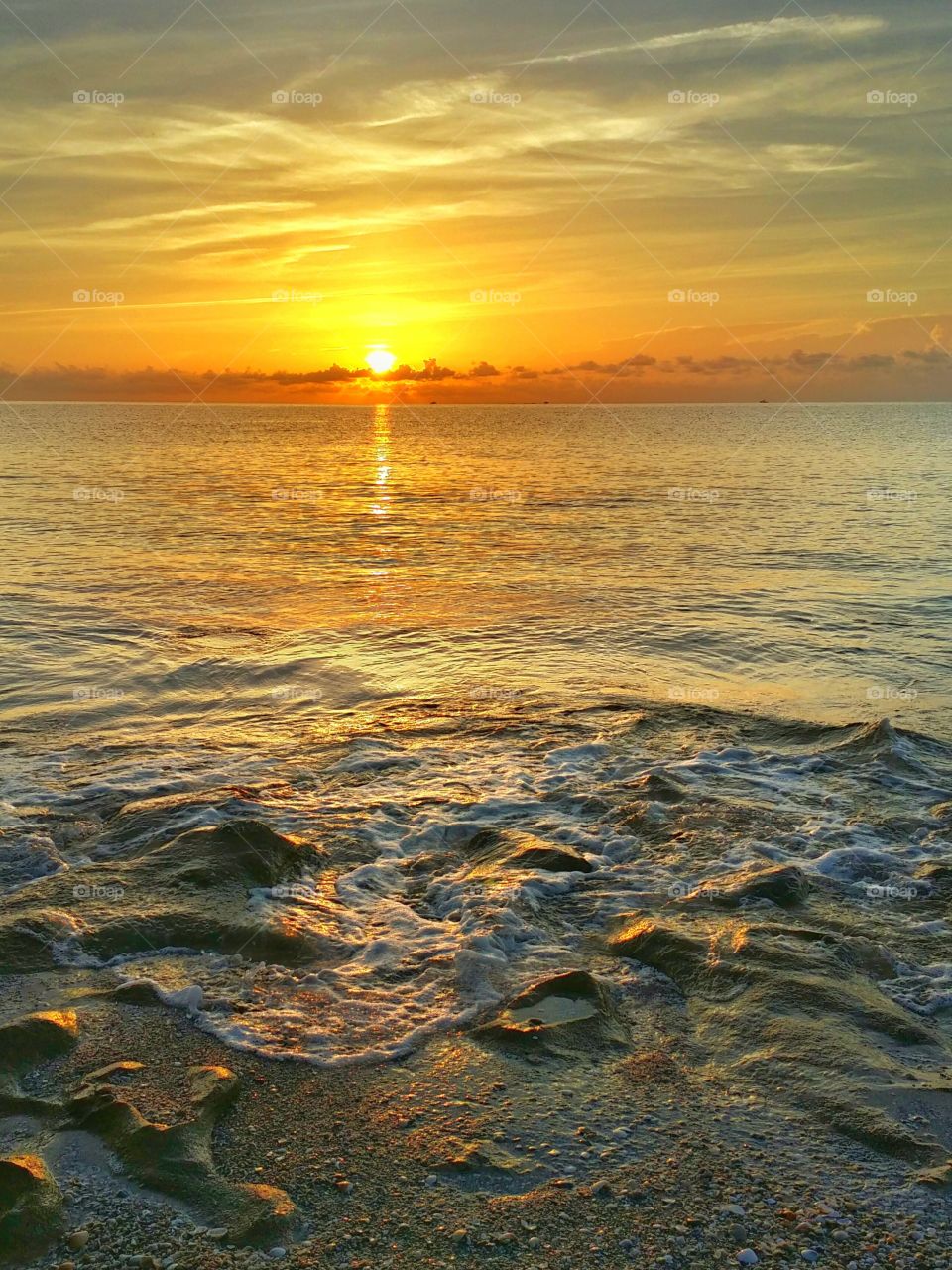 View of sea during sunrise