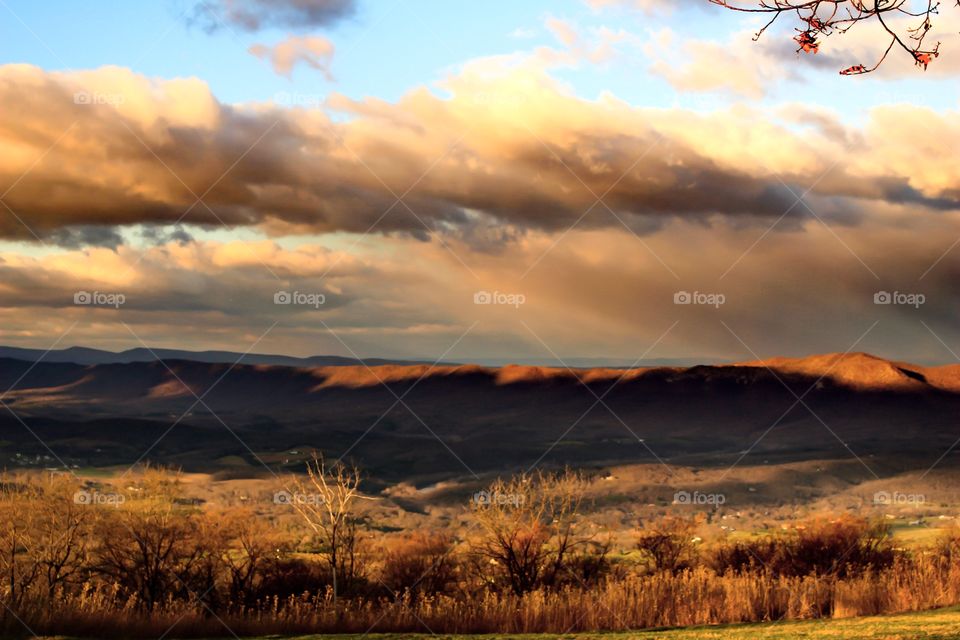 Cloudscape over mountain