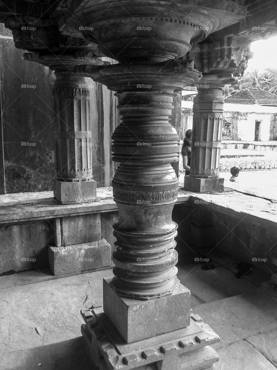 Beautiful Stone pillar, Banavasi, Karnataka.