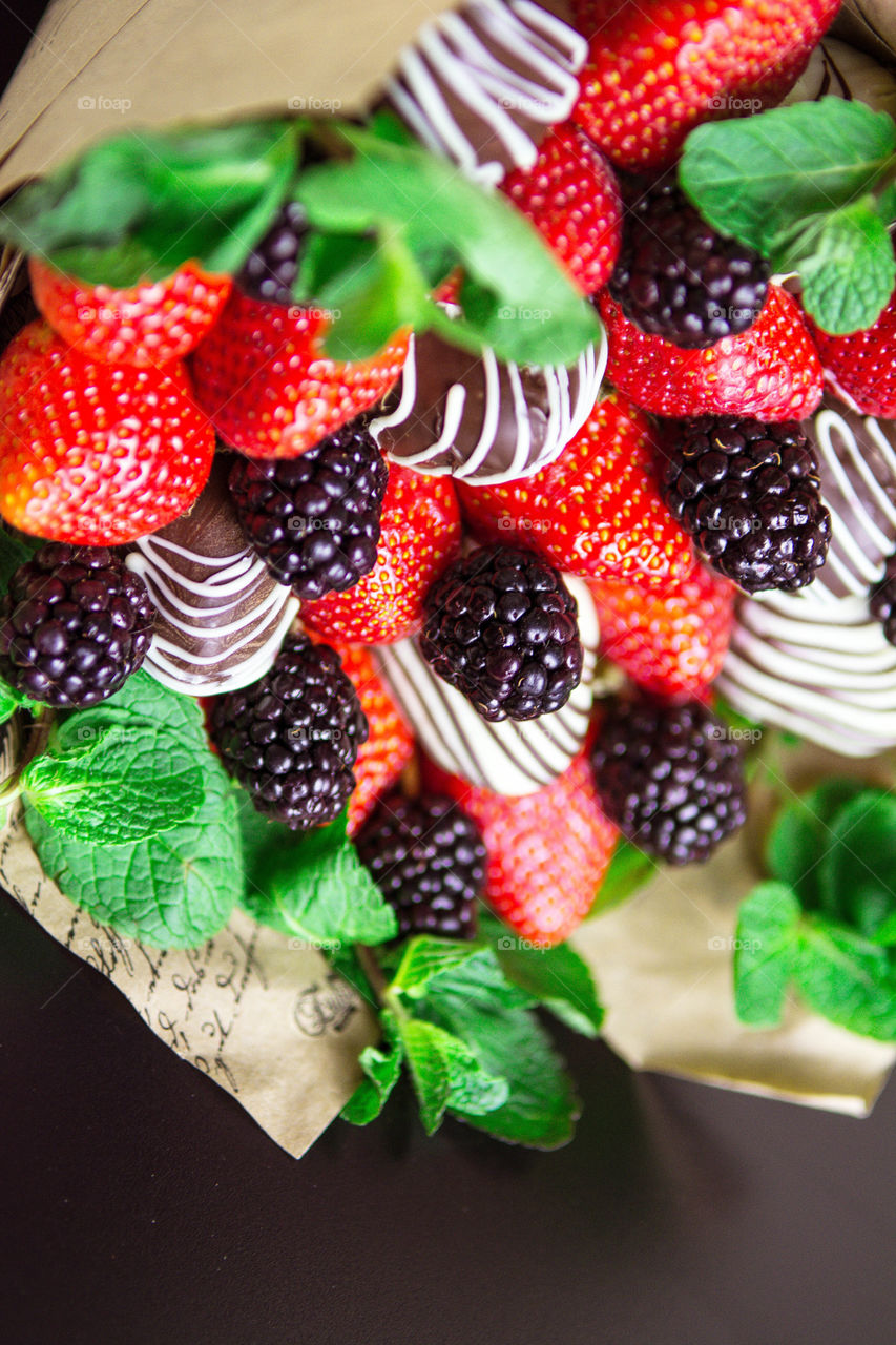 Close-up of fruit bouquet