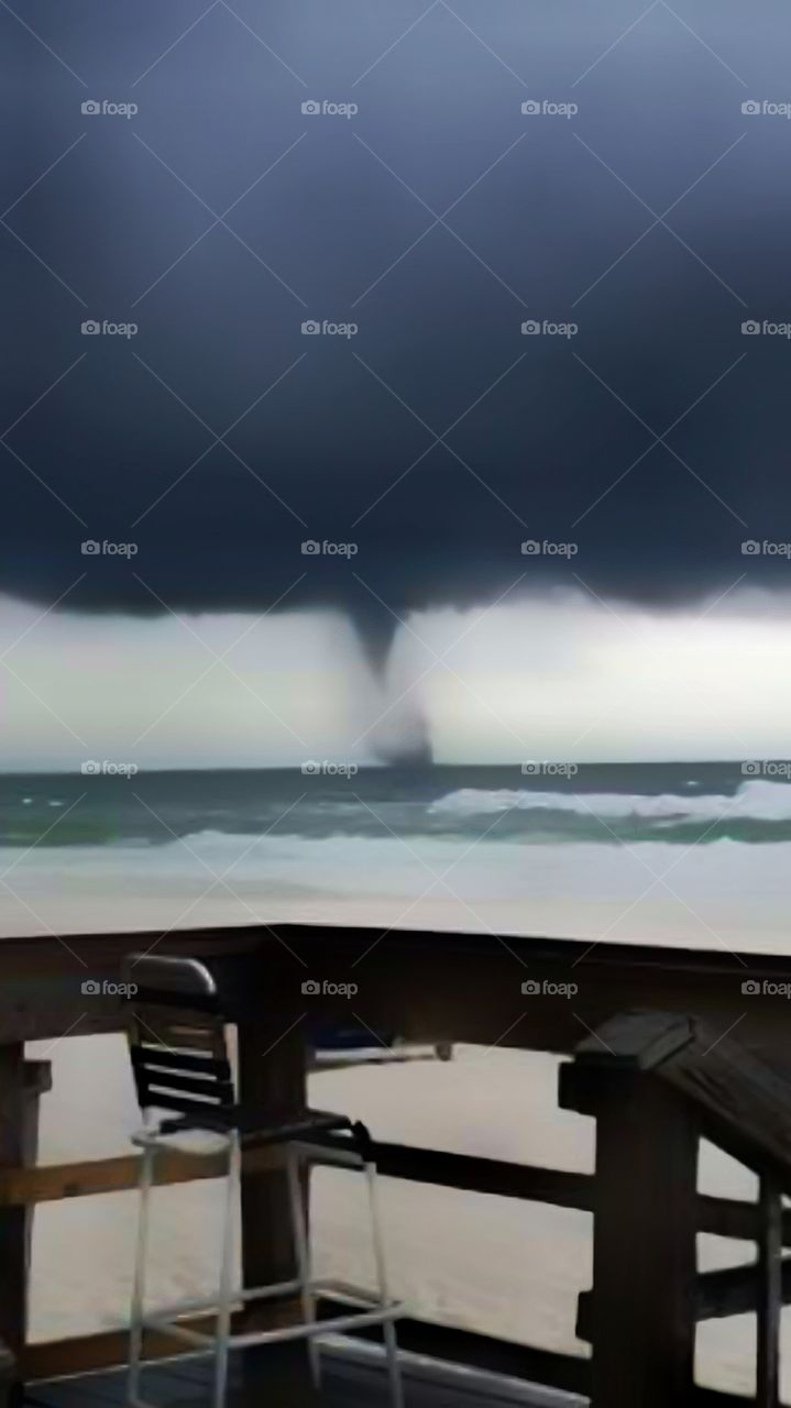 waterscout over ocean