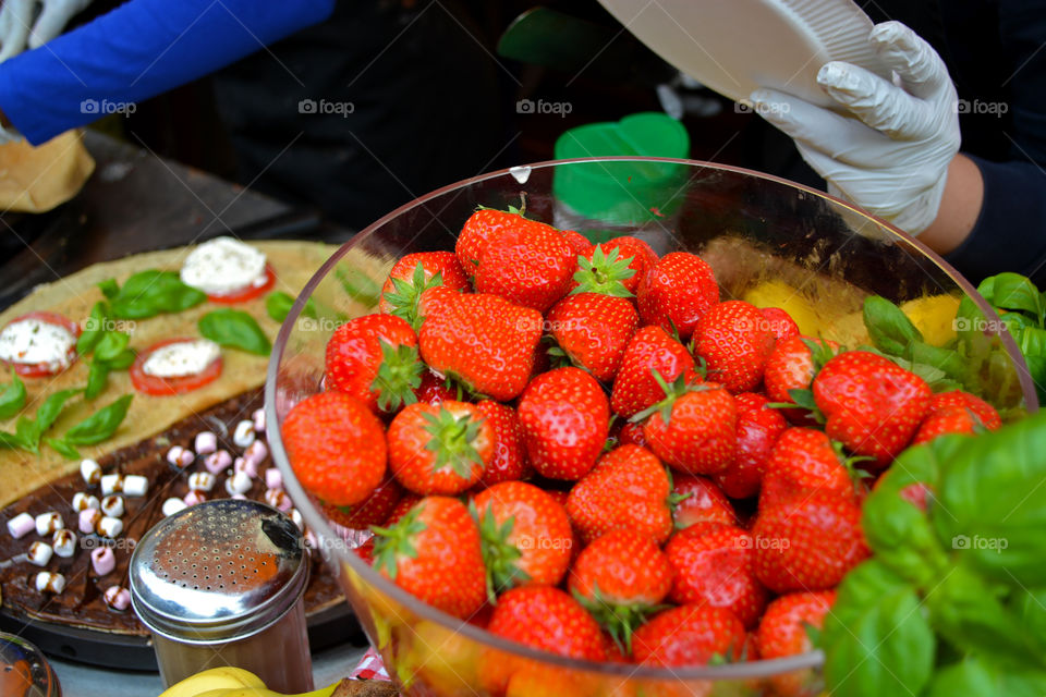 Strawberry crepe