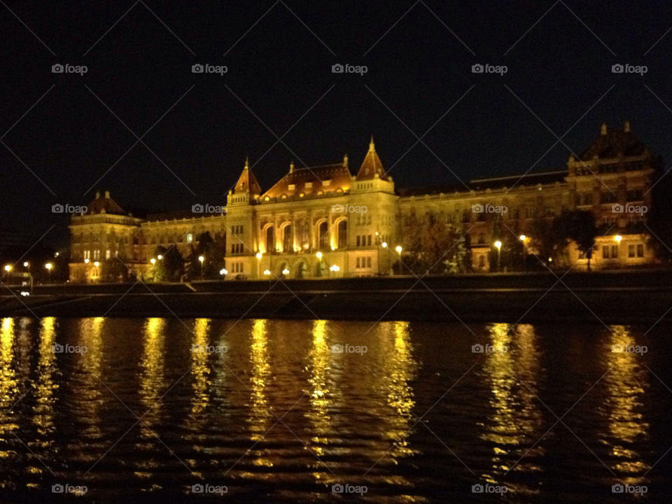 night parliament river reflection by daniella22