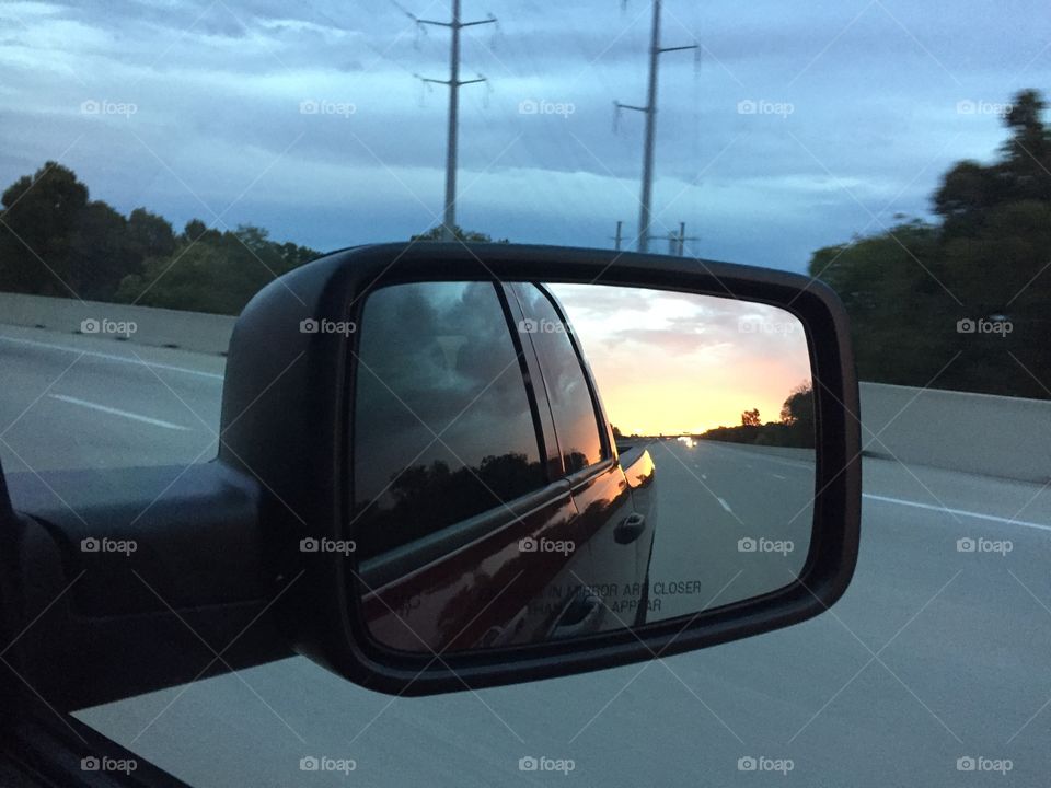 A Texas sunset while driving east bound