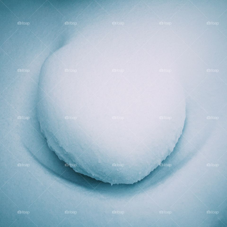 Close-up of snow ball