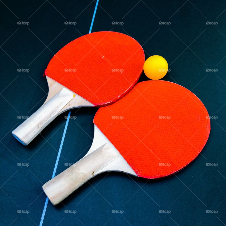 Ping pong. Racket ping pong and ball