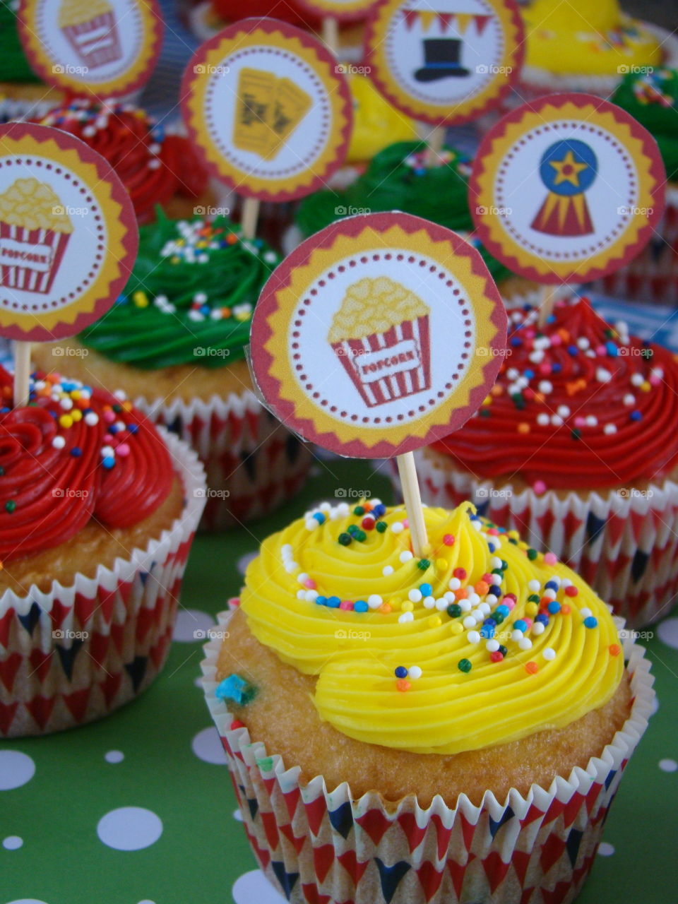 Carnival cupcakes