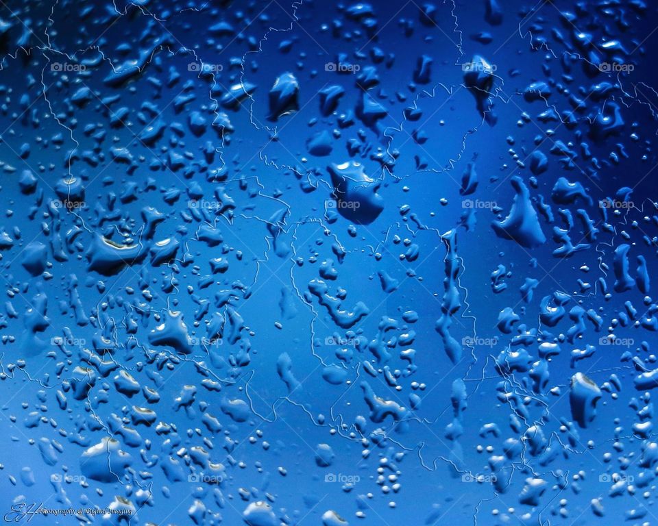 Blue Rain Drops