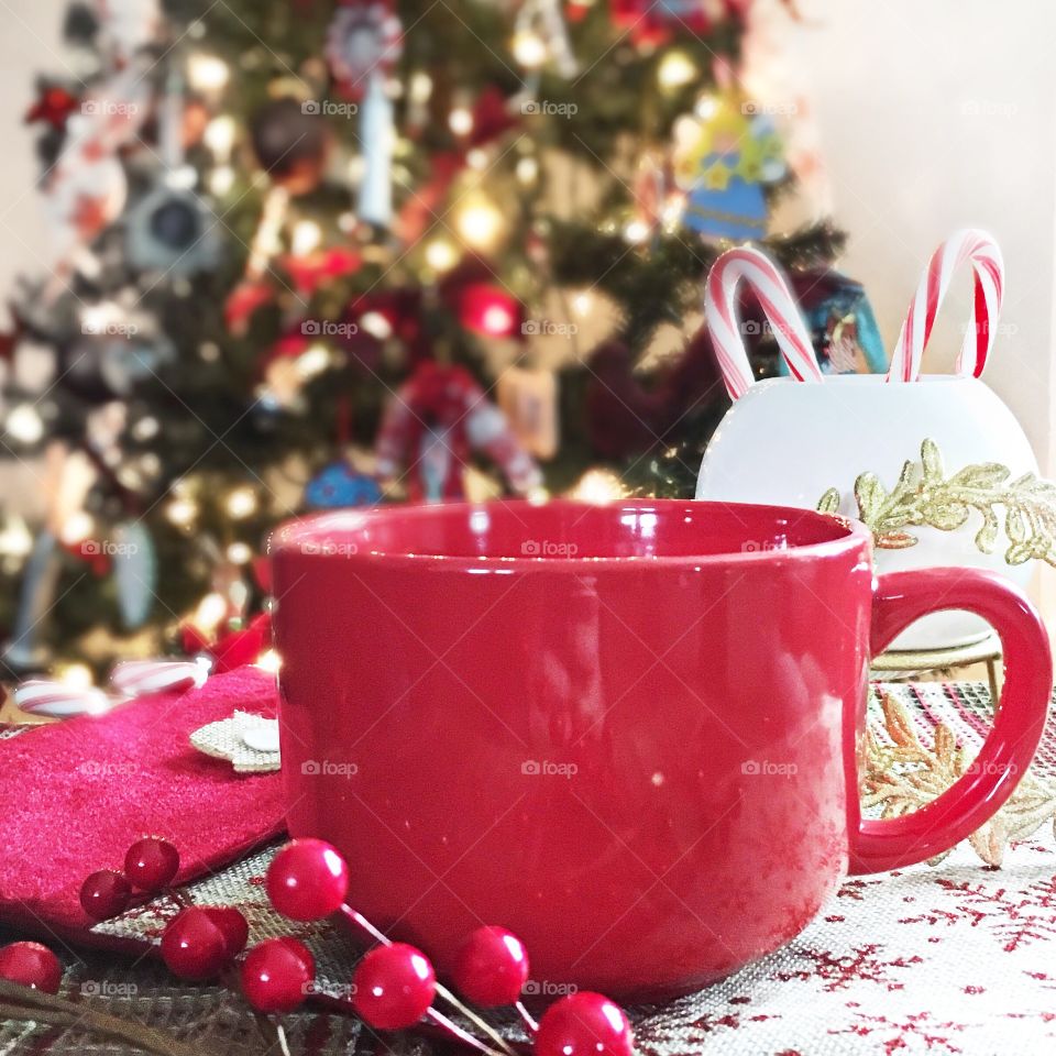 Cozy Christmas coffee cup