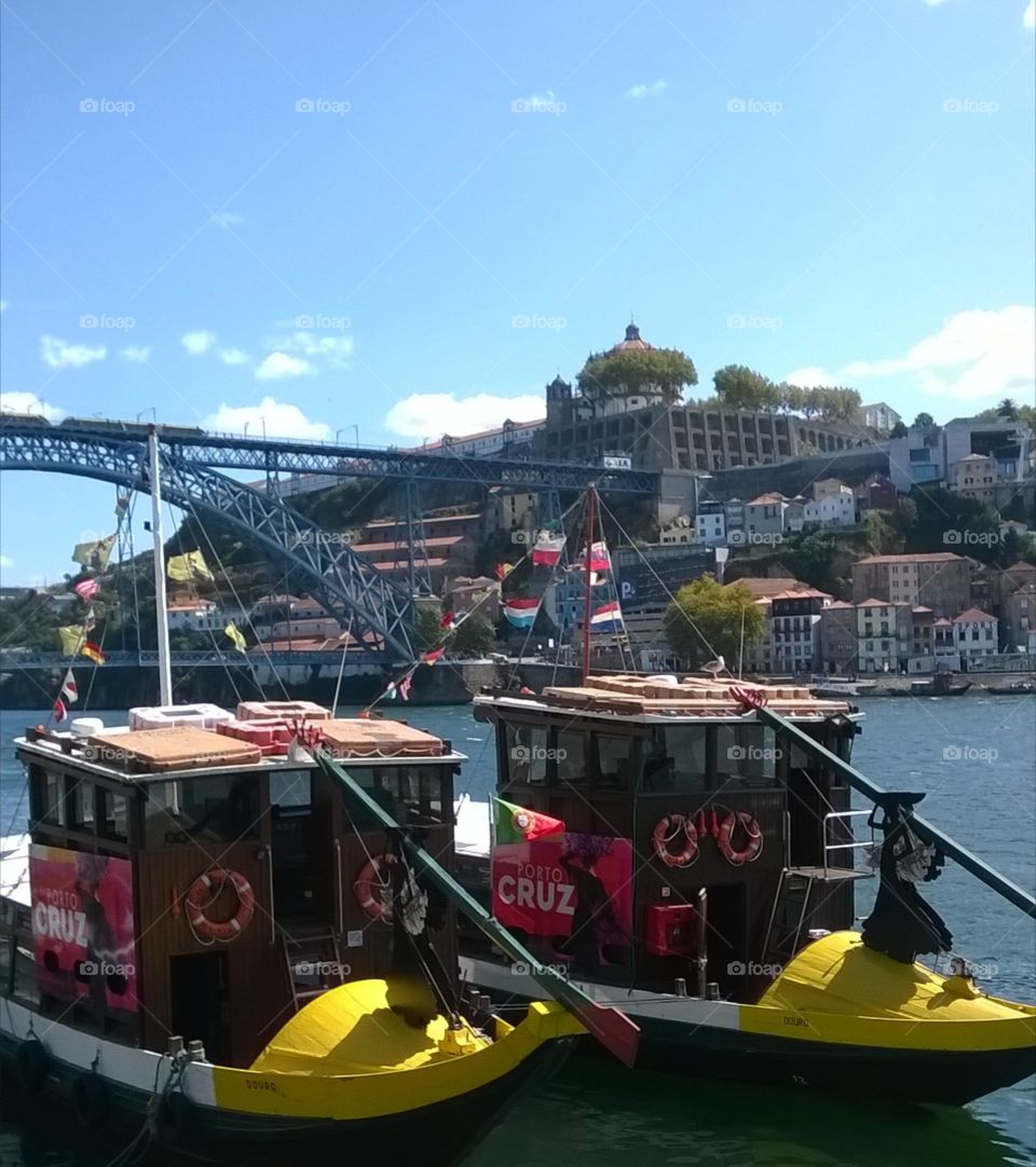Boats on the Douro River, Portugal