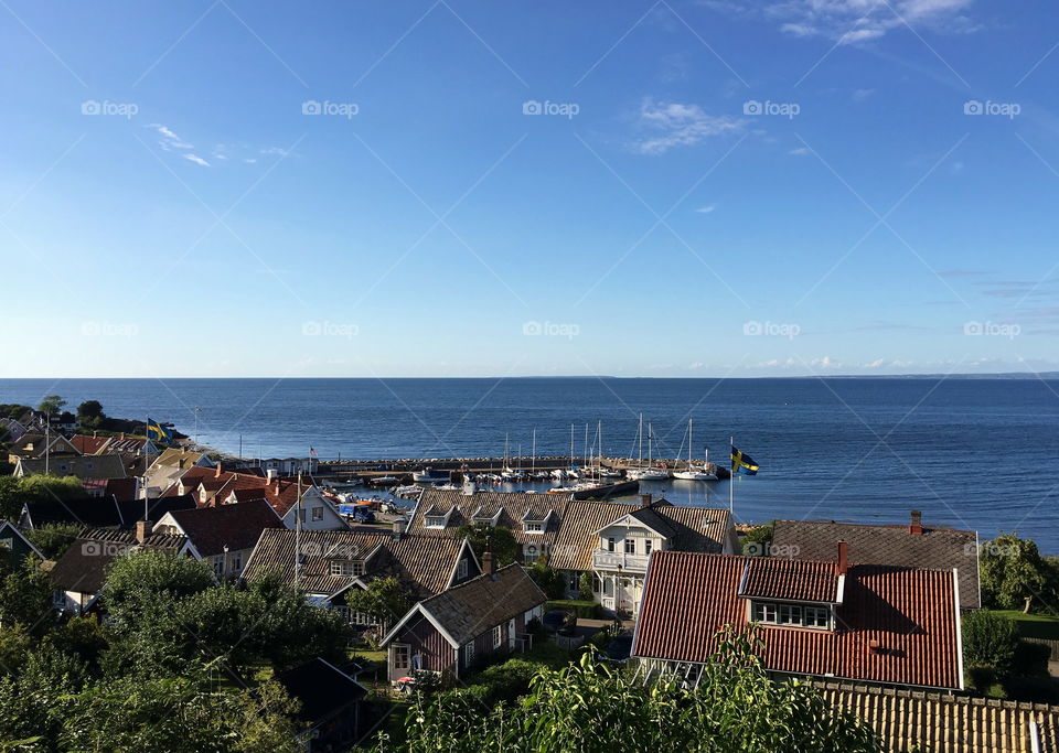 Ocean view in Arild, Skåne Sweden.