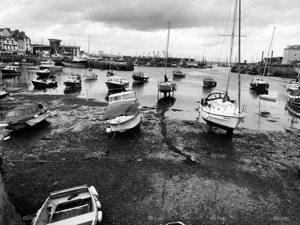 A black and white take on this same harbour present ation. I wonder which people prefer?