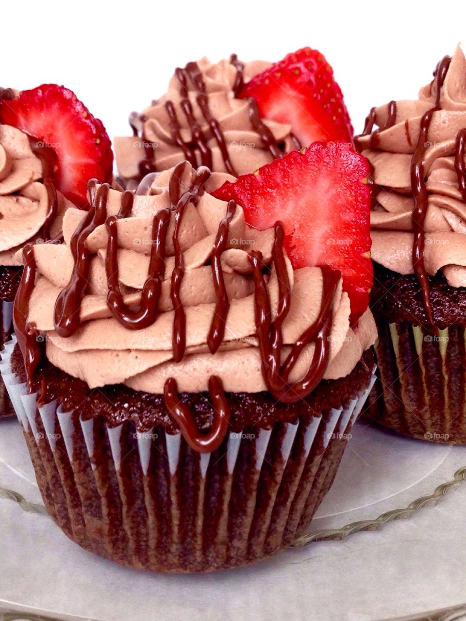 Strawberry Nutella Cupcakes 