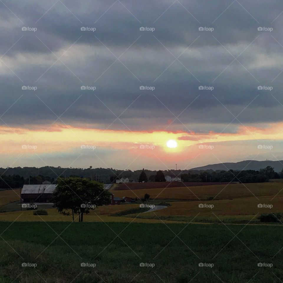 Farmer's sunset