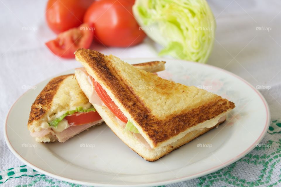 Sandwich and salad