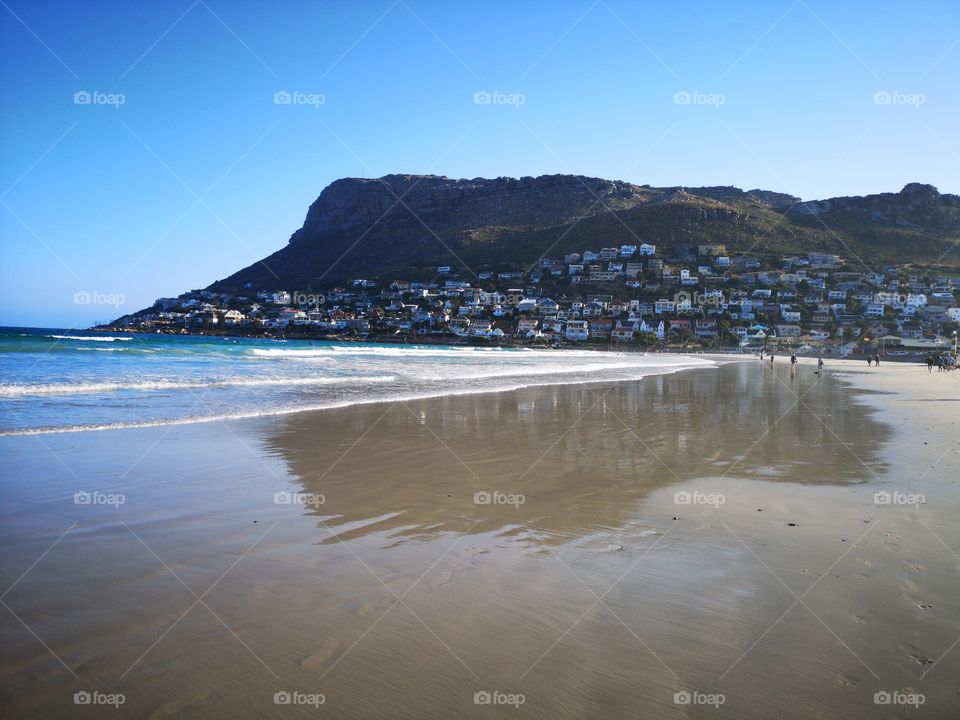 Reflections at Fish Hoek Beach, Cape Town