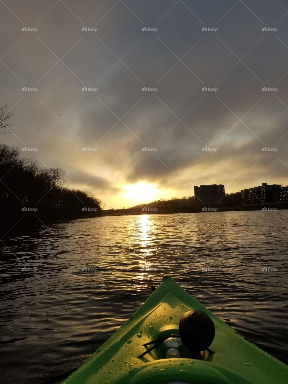 Sunset in the kayak