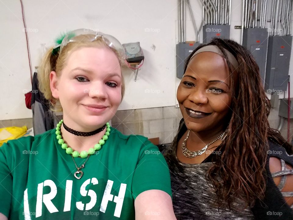 Friday dress up fun times with the gorgeous, freaking people out on whether it's saint paddys day or not, to pinch or not to pinch mu ha ha ha!😂