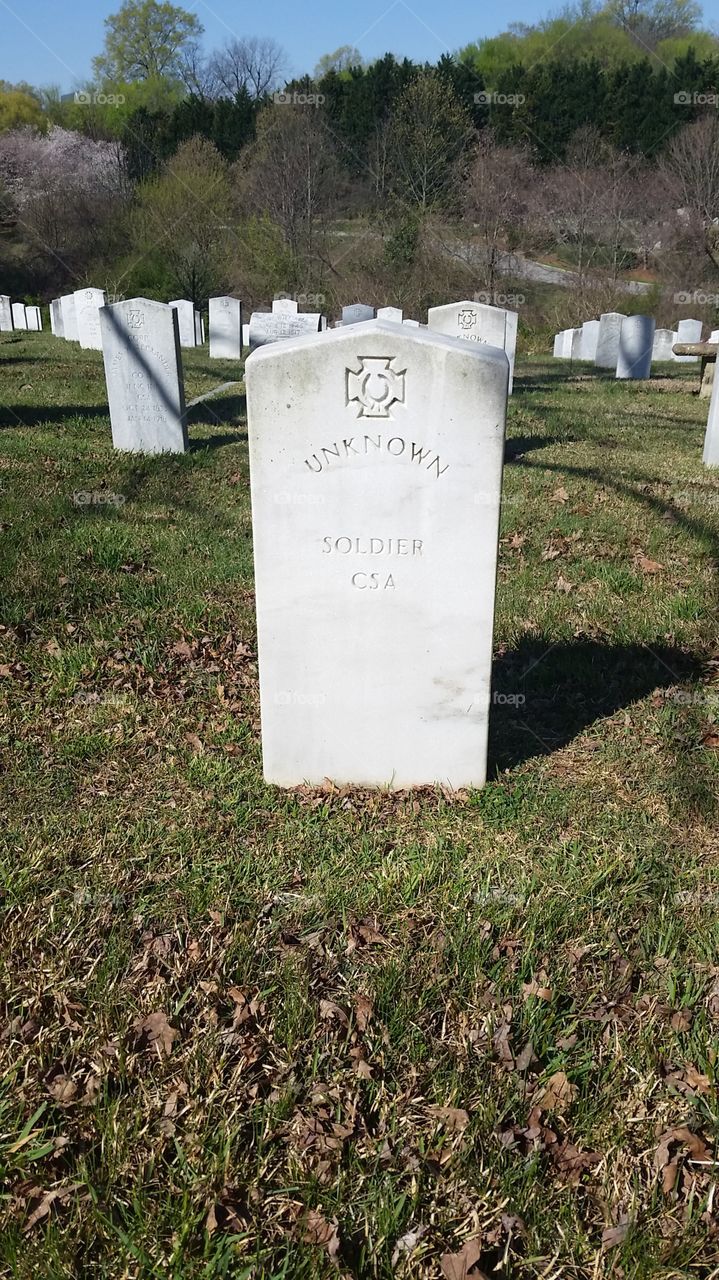 Tomb of Unknown Soldier. Confederate Cemetary. Oakwood. Raleigh