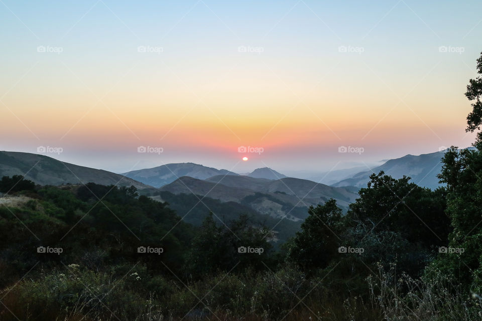 Coastal Mountain Sunset