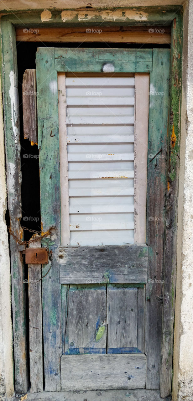The old door of an abondoned cabin...
